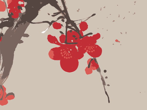 Fundal cu plum blossom vector miniaturi